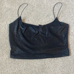 snake skin crop tank